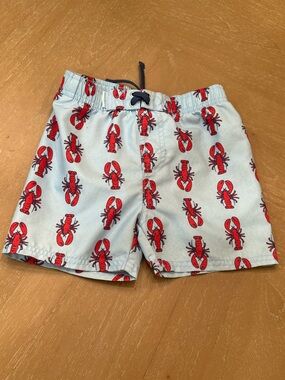 Ruffle Butts Swim Shorts with Lobster Print